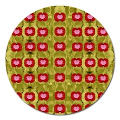 Happy Floral Days In Colors Magnet 5  (round) by pepitasart