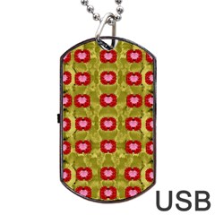 Happy Floral Days In Colors Dog Tag Usb Flash (one Side) by pepitasart