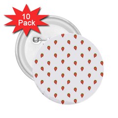 Cartoon Style Strawberry Pattern 2 25  Buttons (10 Pack)  by dflcprintsclothing