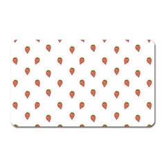 Cartoon Style Strawberry Pattern Magnet (rectangular) by dflcprintsclothing