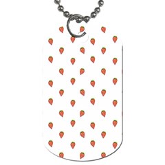 Cartoon Style Strawberry Pattern Dog Tag (two Sides) by dflcprintsclothing