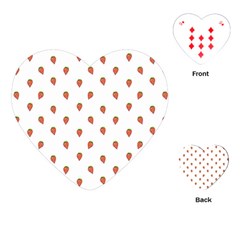 Cartoon Style Strawberry Pattern Playing Cards Single Design (heart)