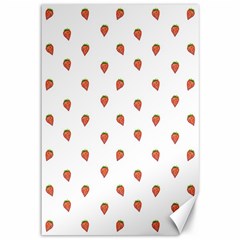 Cartoon Style Strawberry Pattern Canvas 12  X 18 