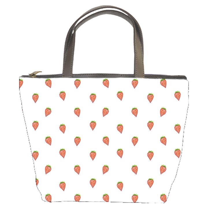 Cartoon Style Strawberry Pattern Bucket Bag