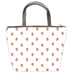 Cartoon Style Strawberry Pattern Bucket Bag Back