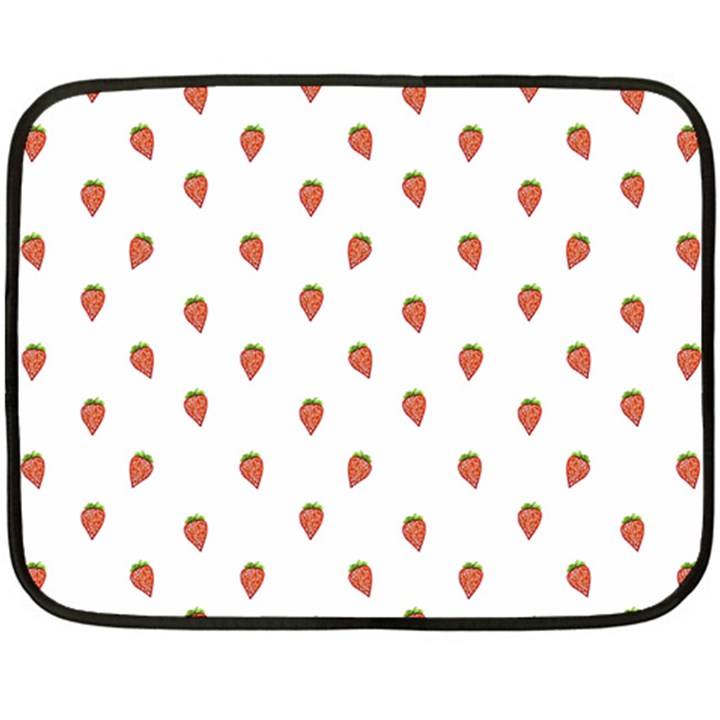 Cartoon Style Strawberry Pattern Double Sided Fleece Blanket (Mini) 