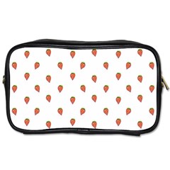 Cartoon Style Strawberry Pattern Toiletries Bag (one Side) by dflcprintsclothing