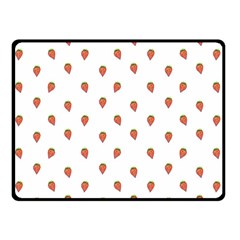 Cartoon Style Strawberry Pattern Double Sided Fleece Blanket (small)  by dflcprintsclothing