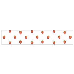 Cartoon Style Strawberry Pattern Small Flano Scarf