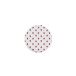 Cartoon Style Strawberry Pattern 1  Mini Buttons Front