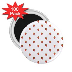 Cartoon Style Strawberry Pattern 2 25  Magnets (100 Pack) 