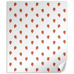 Cartoon Style Strawberry Pattern Canvas 8  X 10 