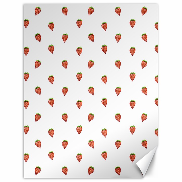 Cartoon Style Strawberry Pattern Canvas 12  x 16 