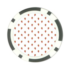 Cartoon Style Strawberry Pattern Poker Chip Card Guard (10 Pack) by dflcprintsclothing