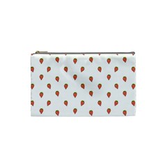 Cartoon Style Strawberry Pattern Cosmetic Bag (small) by dflcprintsclothing