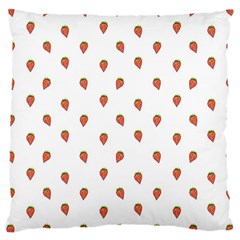 Cartoon Style Strawberry Pattern Large Cushion Case (one Side) by dflcprintsclothing