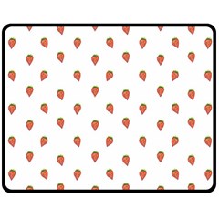 Cartoon Style Strawberry Pattern Double Sided Fleece Blanket (medium)  by dflcprintsclothing