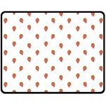 Cartoon Style Strawberry Pattern Double Sided Fleece Blanket (Medium)  58.8 x47.4  Blanket Front