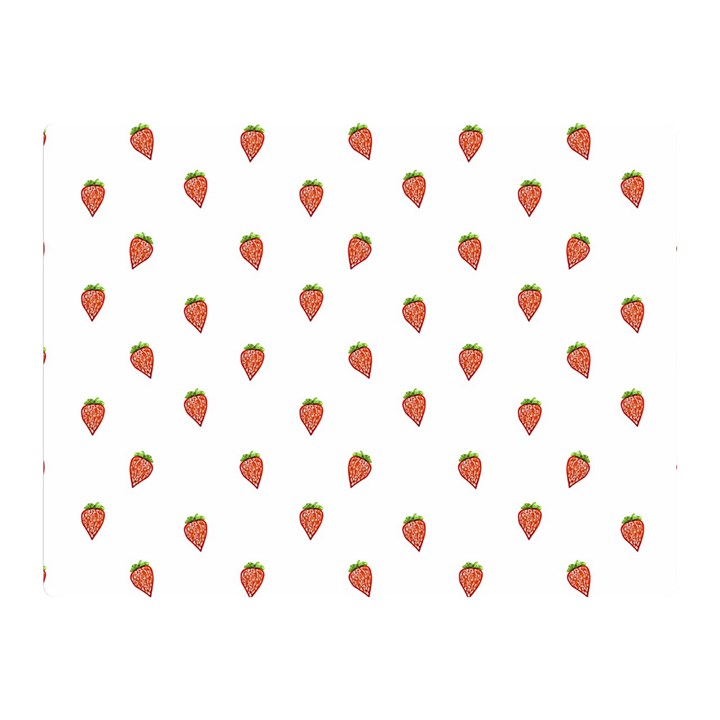 Cartoon Style Strawberry Pattern Double Sided Flano Blanket (Mini) 