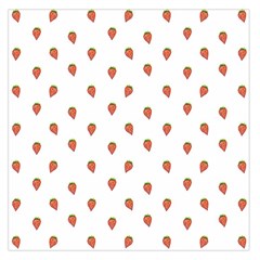 Cartoon Style Strawberry Pattern Large Satin Scarf (square) by dflcprintsclothing