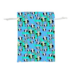 Cute Panda Bears Pattern Lightweight Drawstring Pouch (m)