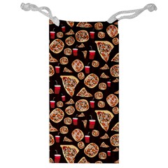 Pizza Pattern Jewelry Bag by bloomingvinedesign