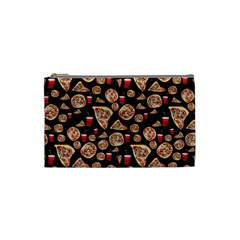 Pizza Pattern Cosmetic Bag (small) by bloomingvinedesign