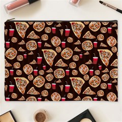 Pizza Pattern Cosmetic Bag (xxxl) by bloomingvinedesign