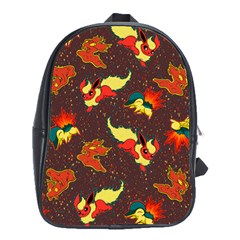 Fire Type School Bag (xl) by Mezalola