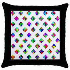 Rainbow Lattice Throw Pillow Case (black) by Mariart