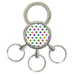 Rainbow Lattice 3-ring Key Chain by Mariart