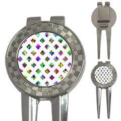 Rainbow Lattice 3-in-1 Golf Divots by Mariart