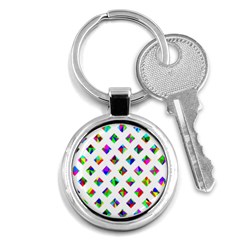 Rainbow Lattice Key Chain (round) by Mariart