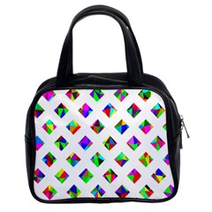 Rainbow Lattice Classic Handbag (two Sides) by Mariart