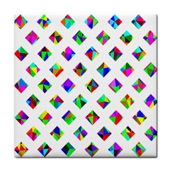 Rainbow Lattice Face Towel by Mariart