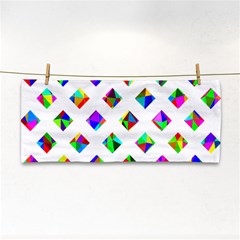 Rainbow Lattice Hand Towel by Mariart