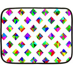 Rainbow Lattice Fleece Blanket (mini) by Mariart