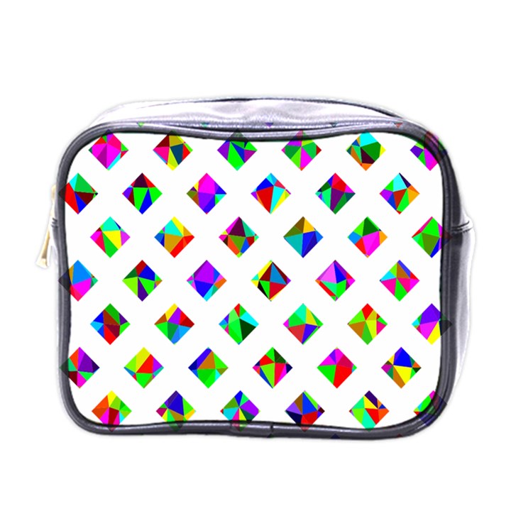 Rainbow Lattice Mini Toiletries Bag (One Side)