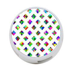 Rainbow Lattice 4-port Usb Hub (two Sides) by Mariart