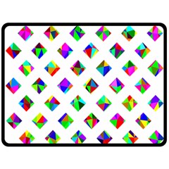 Rainbow Lattice Fleece Blanket (large)  by Mariart