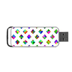 Rainbow Lattice Portable Usb Flash (two Sides) by Mariart