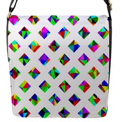 Rainbow Lattice Flap Closure Messenger Bag (s) by Mariart