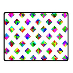 Rainbow Lattice Double Sided Fleece Blanket (small)  by Mariart