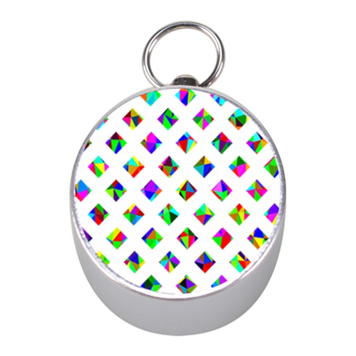 Rainbow Lattice Mini Silver Compasses