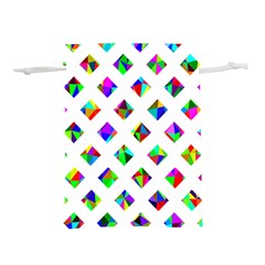 Rainbow Lattice Lightweight Drawstring Pouch (l)