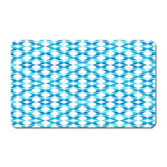 Fabric Geometric Aqua Crescents Magnet (rectangular) by Bajindul