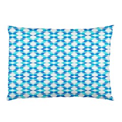 Fabric Geometric Aqua Crescents Pillow Case by Bajindul