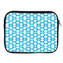 Fabric Geometric Aqua Crescents Apple Ipad 2/3/4 Zipper Cases by Bajindul