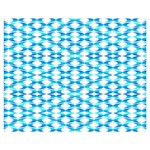 Fabric Geometric Aqua Crescents Double Sided Flano Blanket (Medium)  60 x50  Blanket Front