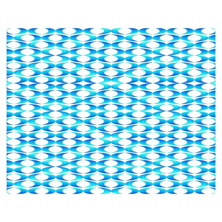 Fabric Geometric Aqua Crescents Double Sided Flano Blanket (Medium) 